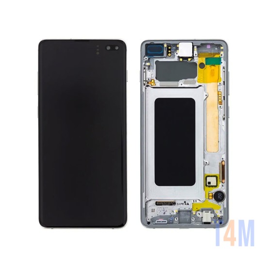 Touch+Display+Frame Samsung Galaxy S10 Plus/G975 Service Pack Prisma Blanco